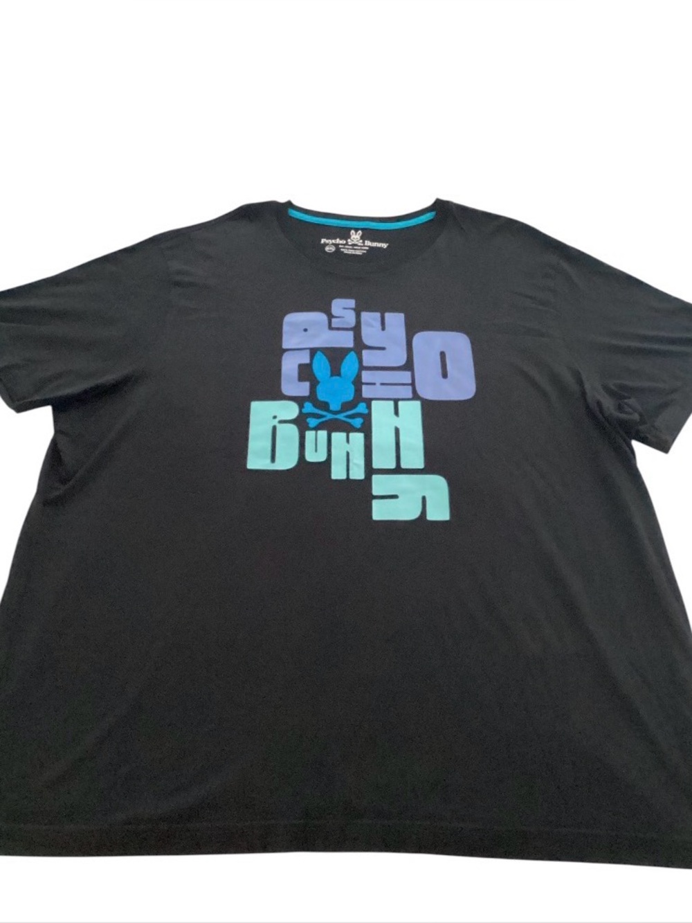 Psycho Bunny Men’s Black Graphic Logo Tee size 4XL